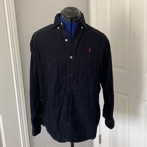 Ralph Lauren Black Corduroy Button Down